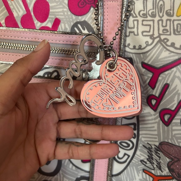 Coach Off-White and Pink Tote - Picture 2 of 6